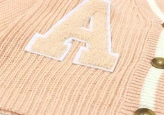 Kids ONLY tropical peach w. cloud dancer stripe cardigan